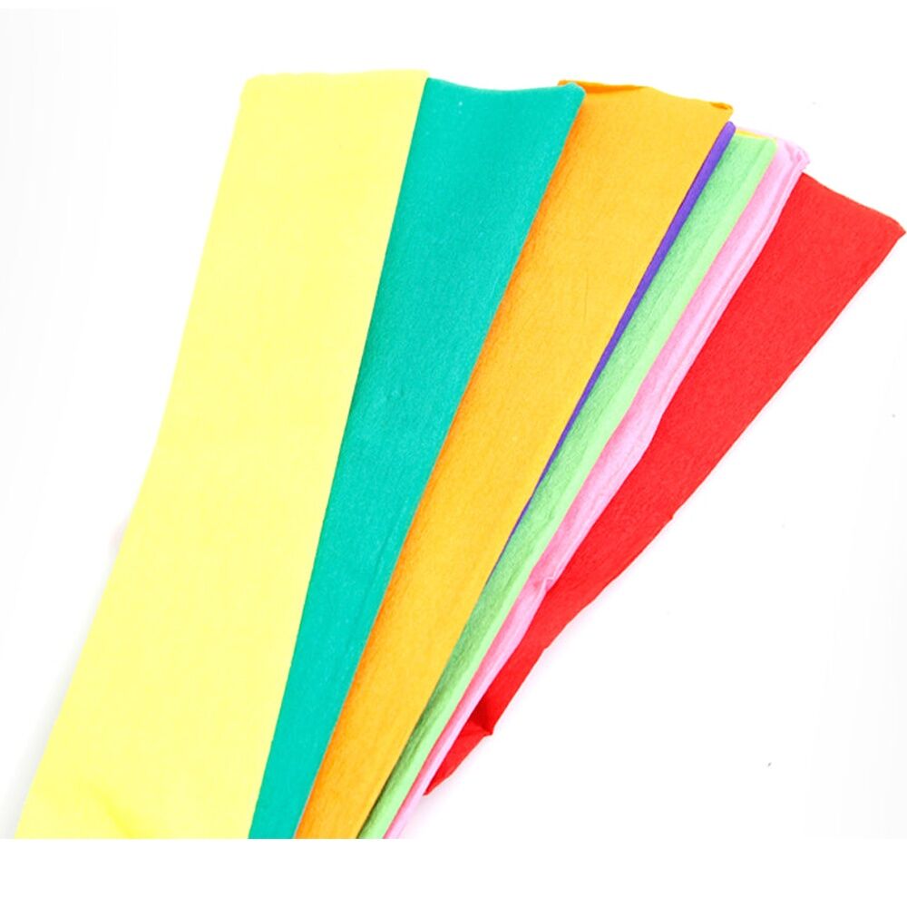 50pc Tacco Crepe Paper Art Craft 495cm Stretchable Multicolour