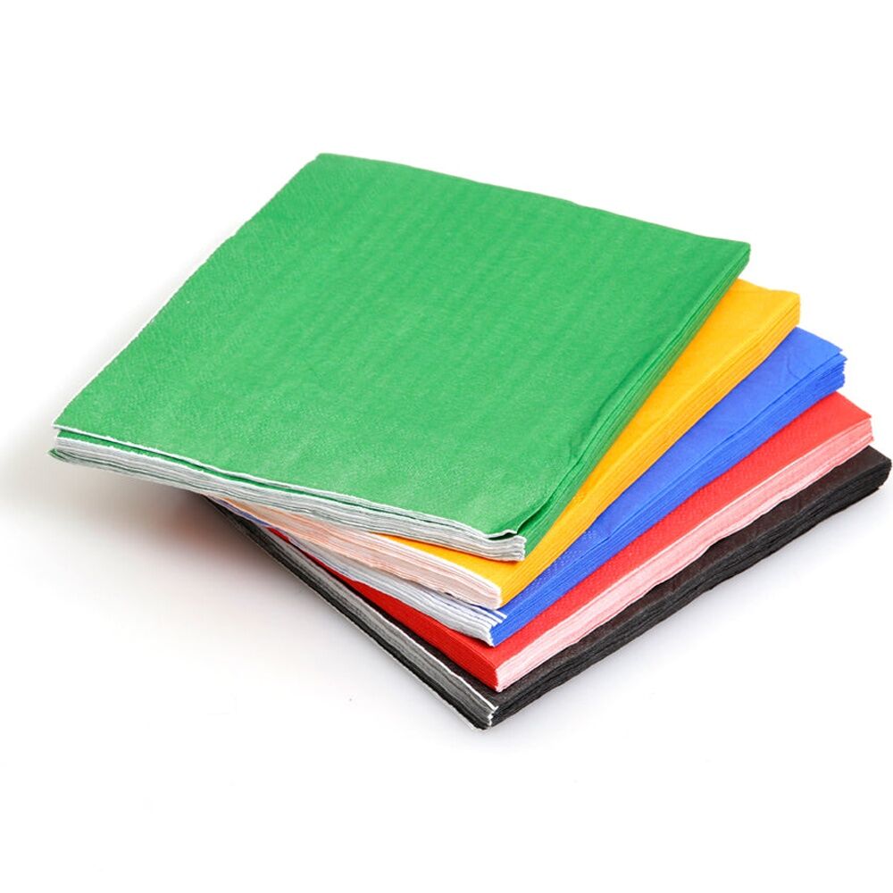 4x 100pc Tacco Coloured Tissue Paper 325x325cm Sheets 3y+ Multicolour