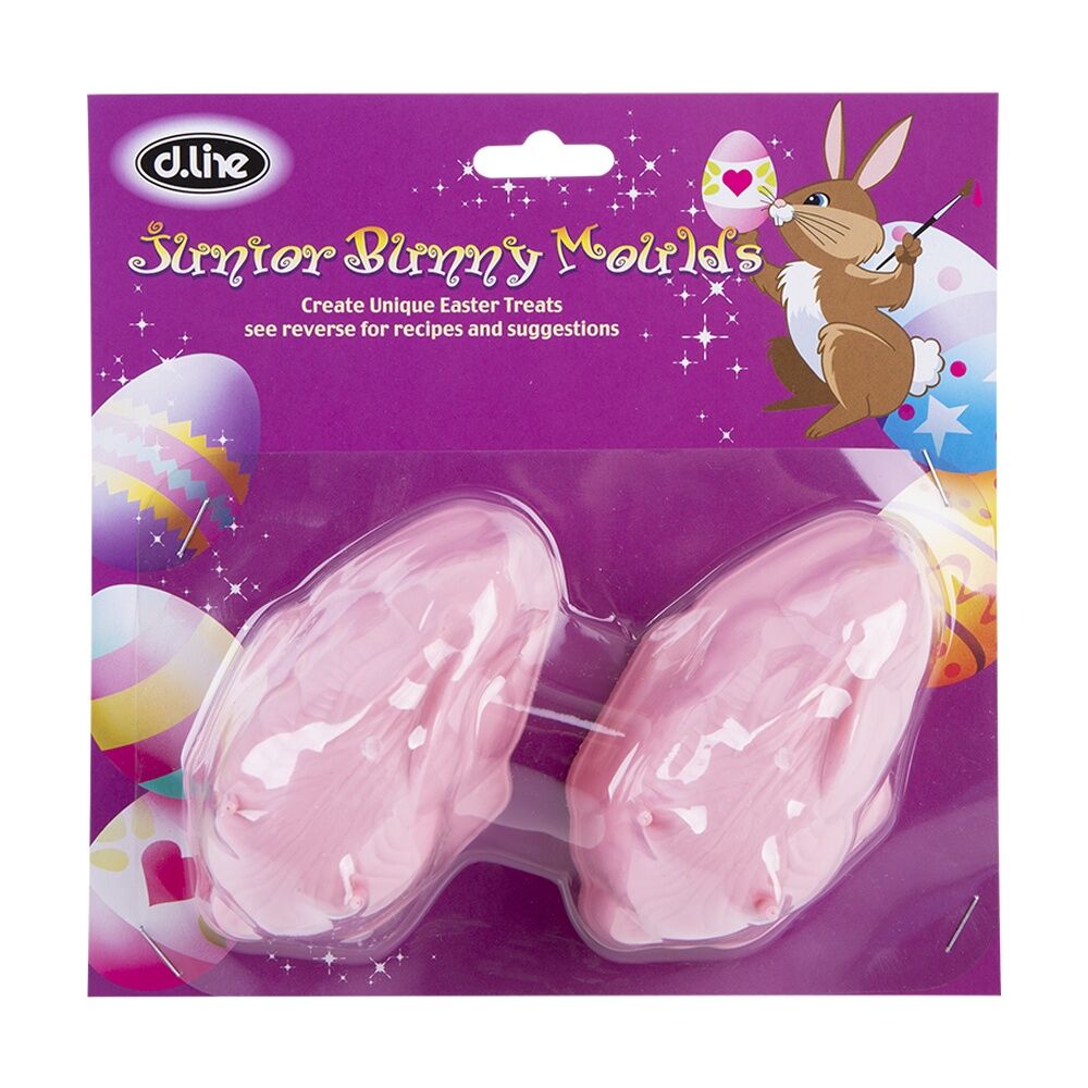 2pc D.Line Junior Bunny Chocolate/Jelly Moulds Set Reusable Assorted