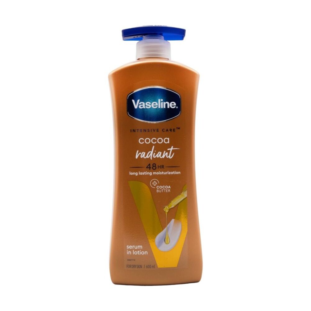 6PK Vaseline Serum In Lotion Intensive Care Cocoa Butter Radiant 48HR 600ml