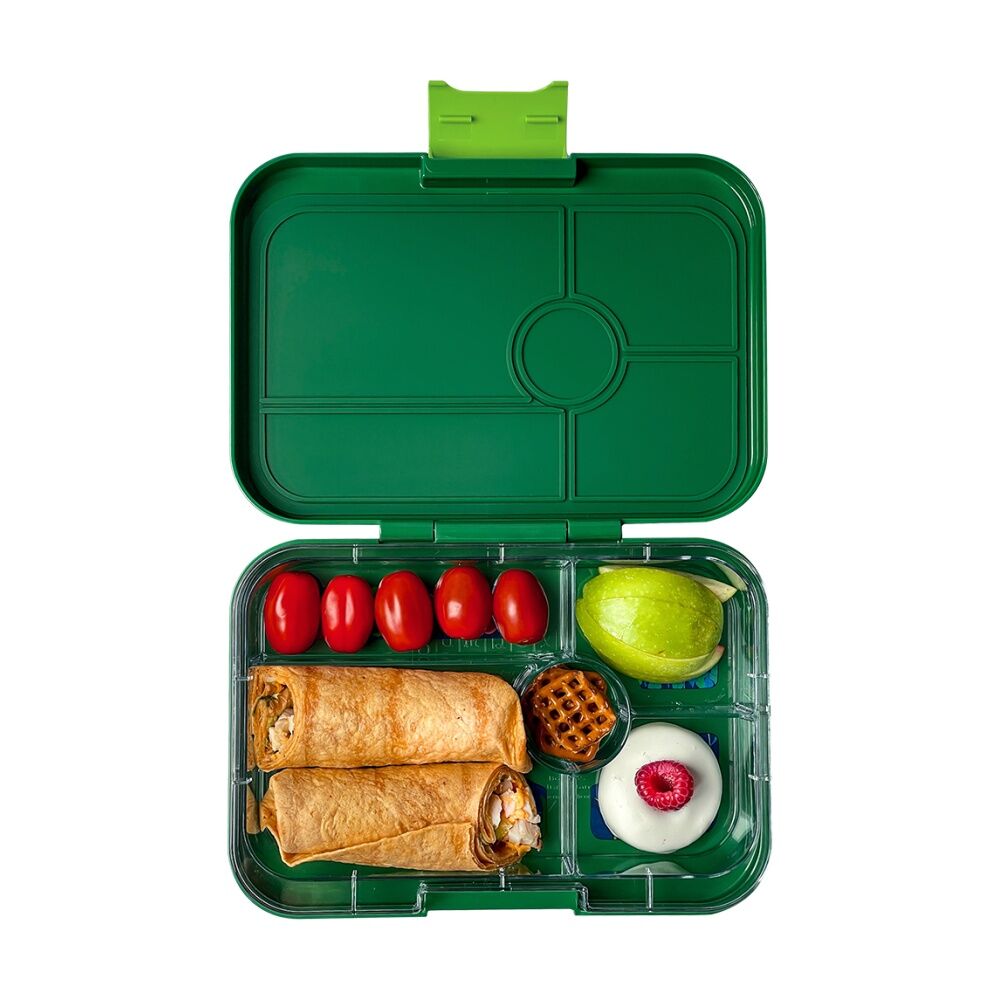 Yumbox Kids Tapas 5 Compartment Leakproof Lunch Box Jungle Palm Green