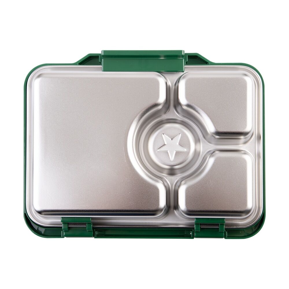Yumbox Kids Pret Stainless Steel 4 Compartment Bento Box Dublin Green
