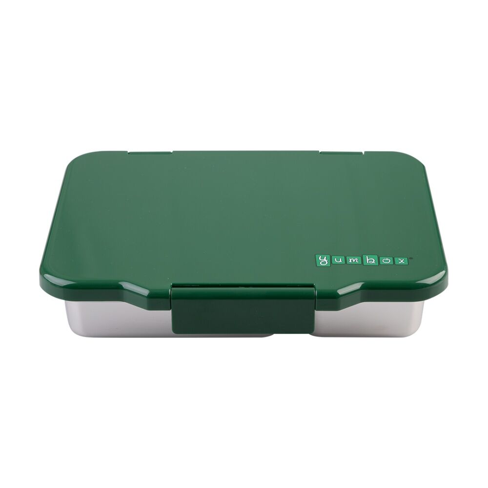 Yumbox Kids Pret Stainless Steel 4 Compartment Bento Box Dublin Green