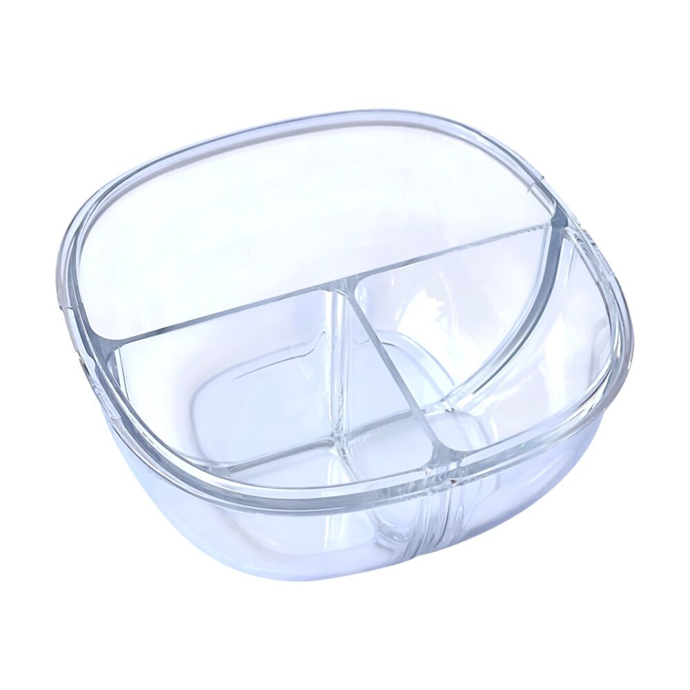 2PK Yumbox Kids 3 Compartment Snack Bowl Container Raspberry Pink 384ml