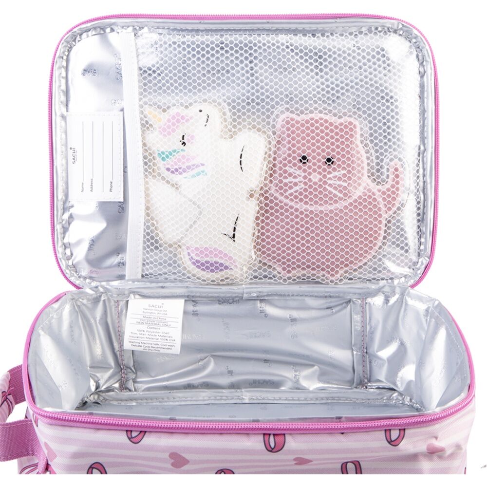 2pc Melii Kids Lunch Cooler Gel Ice Pack Set Unicorn & Cat Design