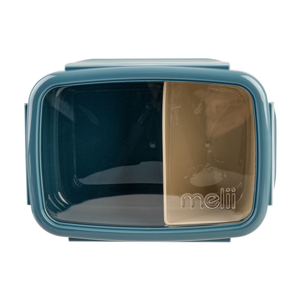 2PK Melii Bento Lunch Box Container W/ Removable Insert Blue Mint 880ml