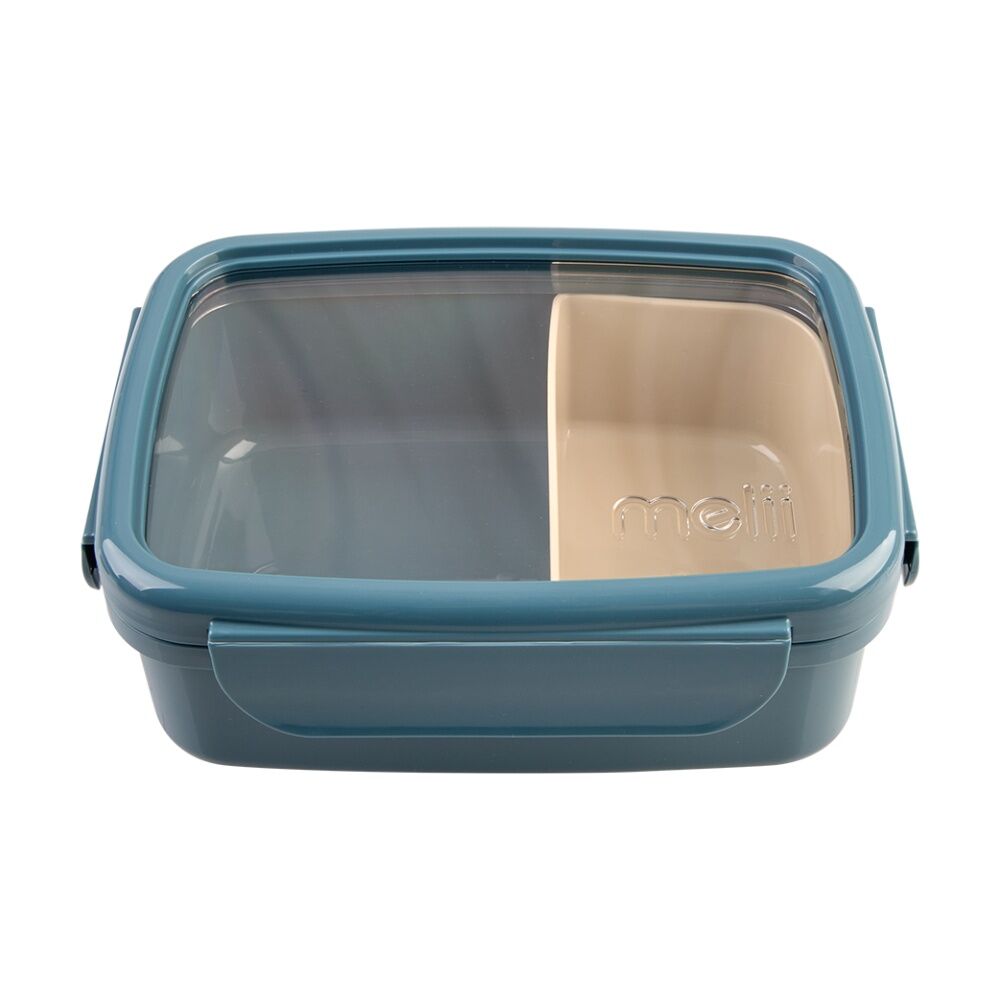 2PK Melii Bento Lunch Box Container W/ Removable Insert Blue Mint 880ml