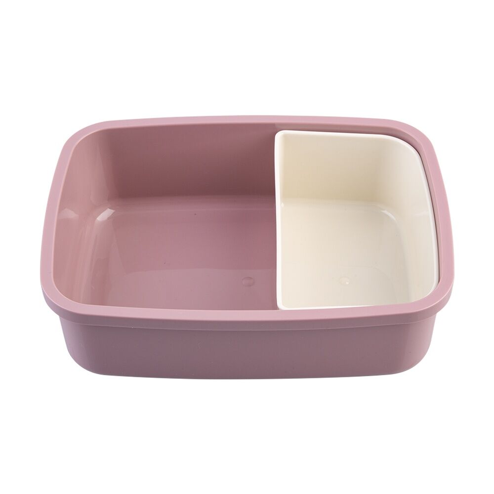 2PK Melii Bento Lunch Box Container W/ Removable Insert Pink Ivory 880ml