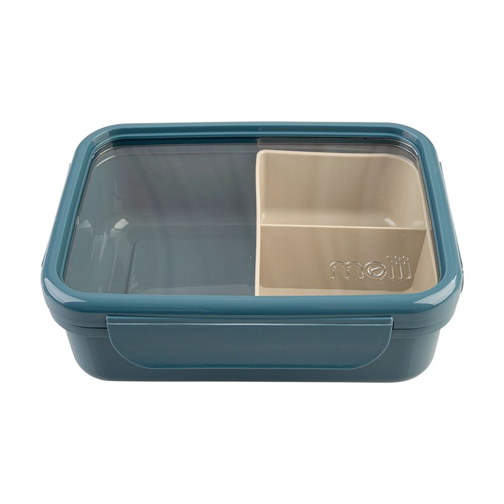 2PK Melii 3 Compartment Bento Lunch Box W/ Removable Insert Blue Mint 1.25L
