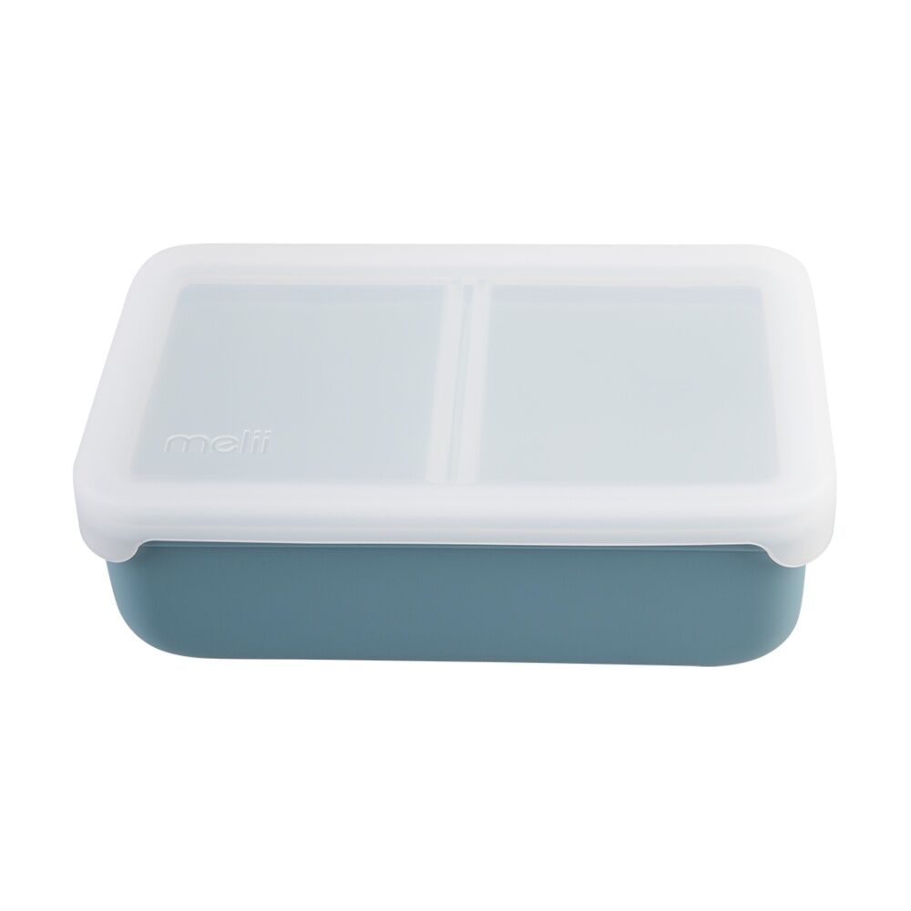 2PK Melii Silicone Bento Removable Compartments With Dividers Blue/Mint 700ml