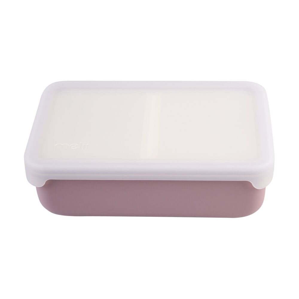 2PK Melii Silicone Bento Removable Compartments With Dividers Pink/Ivory