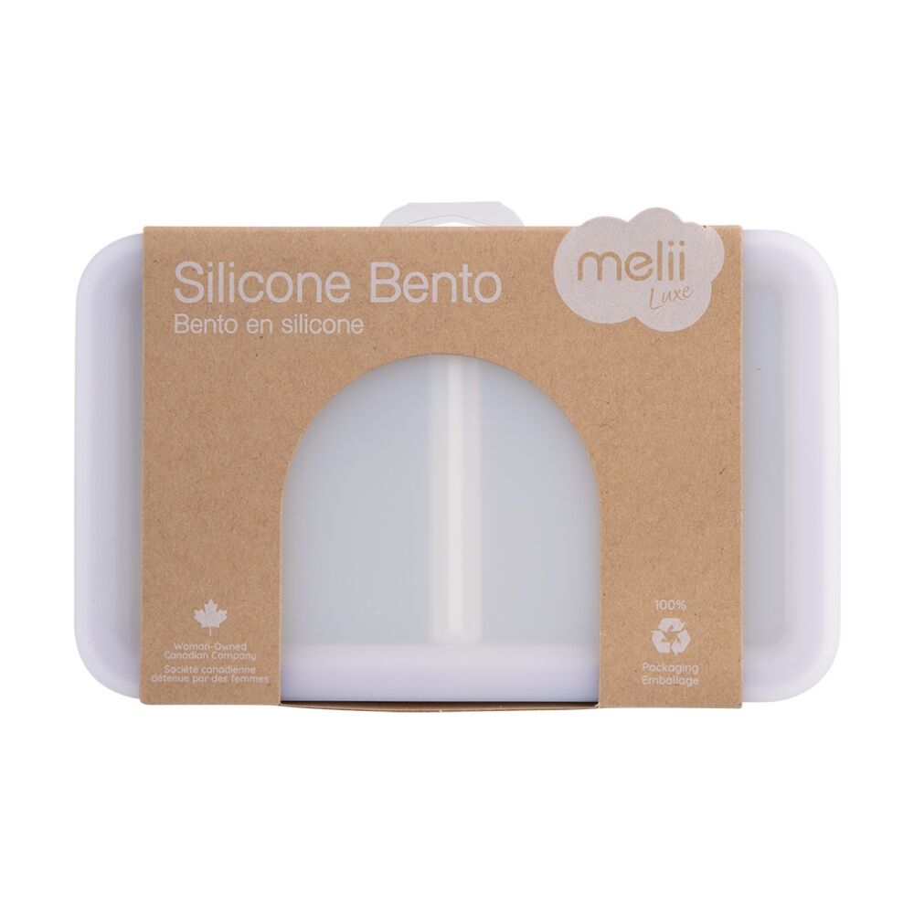 2PK Melii Silicone Bento Removable Compartments With Dividers Pink/Ivory