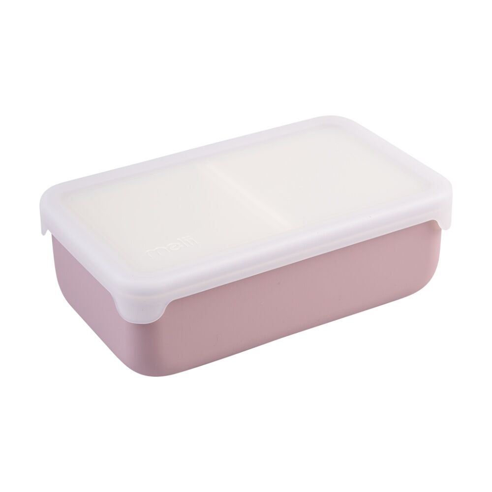 2PK Melii Silicone Bento Removable Compartments With Dividers Pink/Ivory