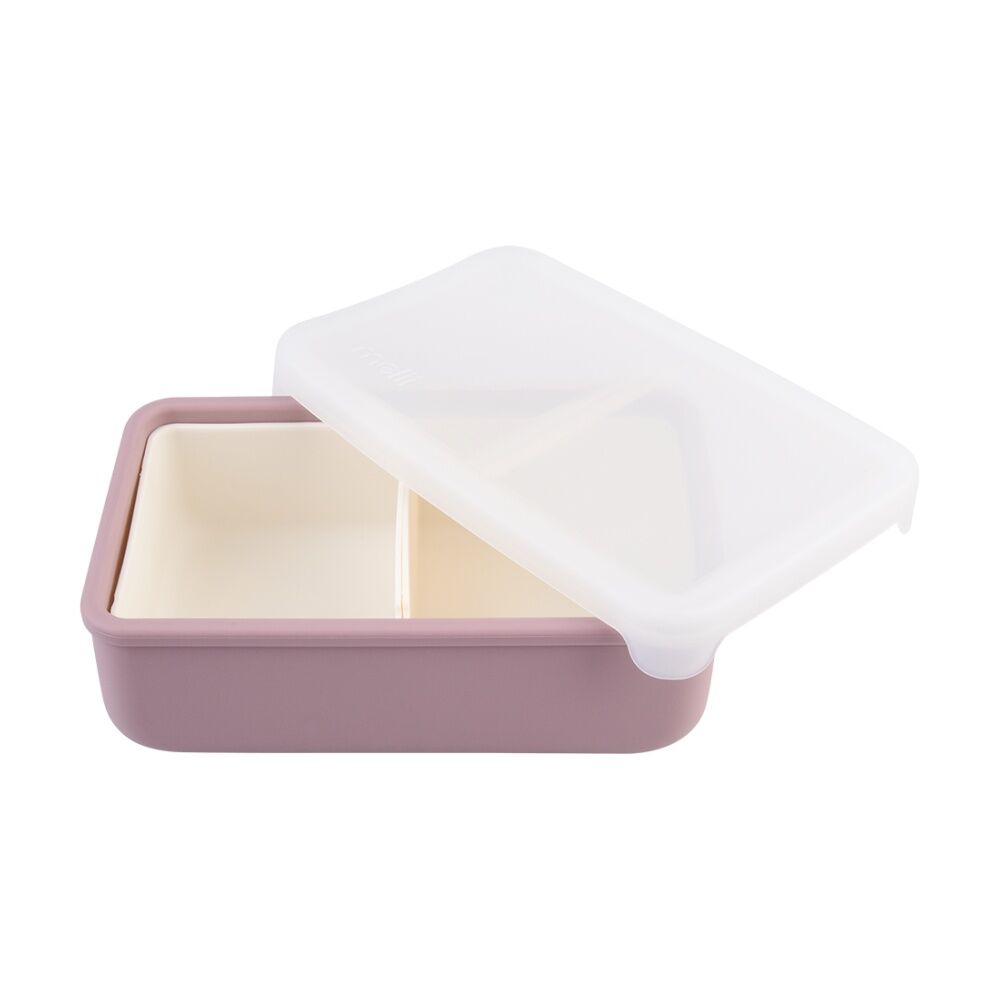 2PK Melii Silicone Bento Removable Compartments With Dividers Pink/Ivory