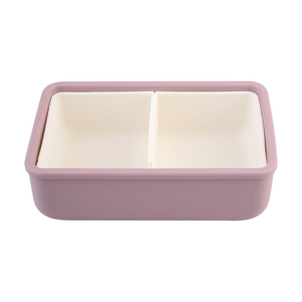 2PK Melii Silicone Bento Removable Compartments With Dividers Pink/Ivory
