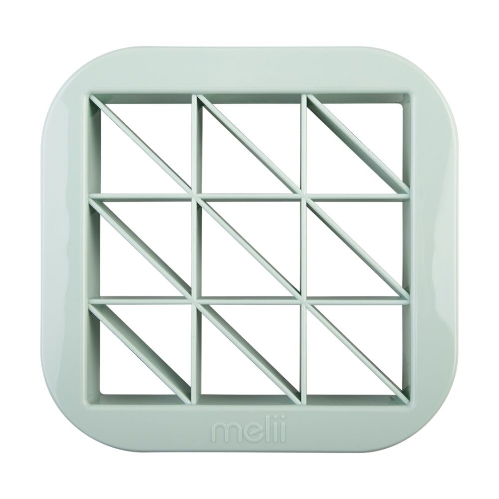 2x 2pc Melii Bite Size Sandwich Cutters Squares Triangles Set Blue/Mint