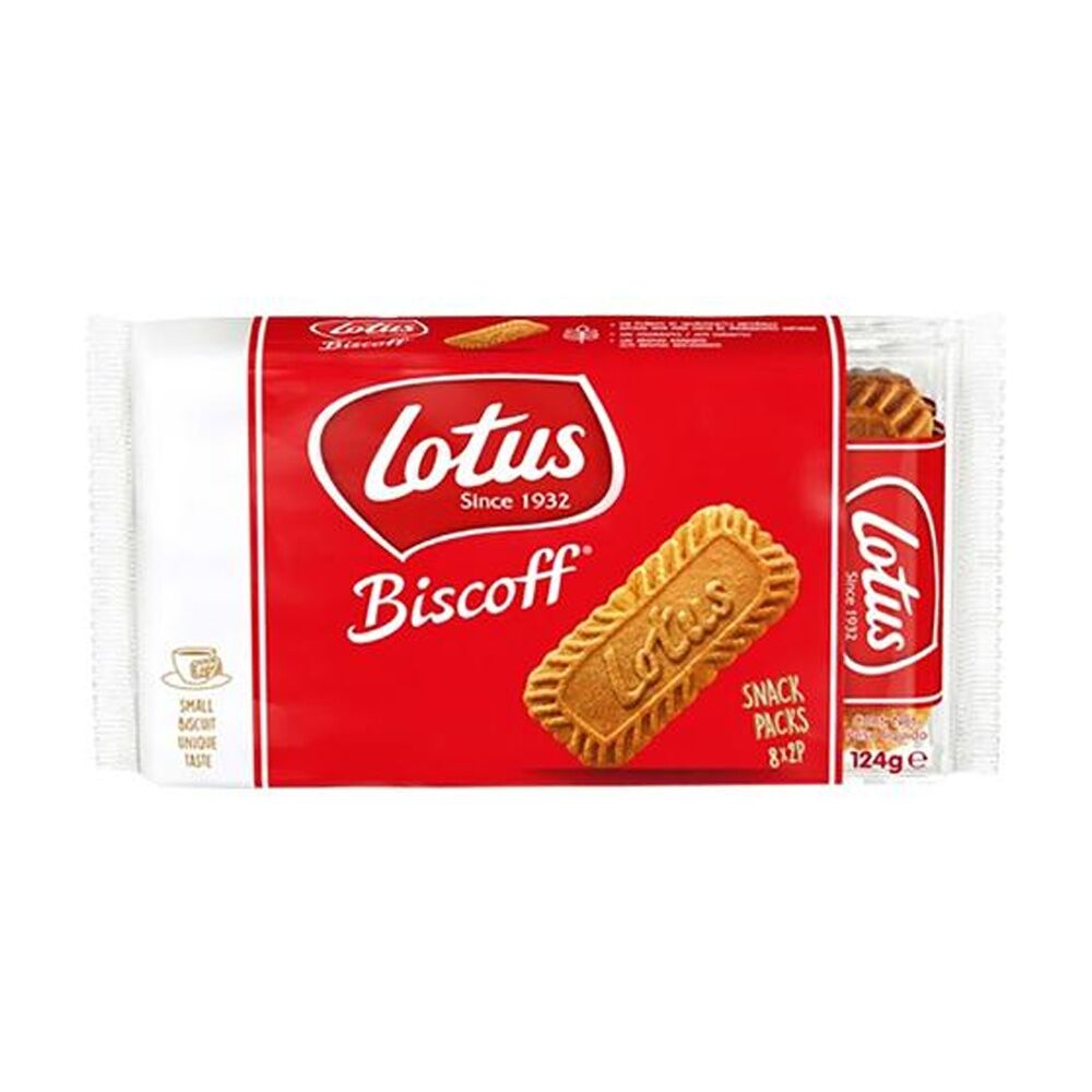 12PK Lotus Biscoff Classic Caramelised Sweet Biscuits Snack Pack 124g