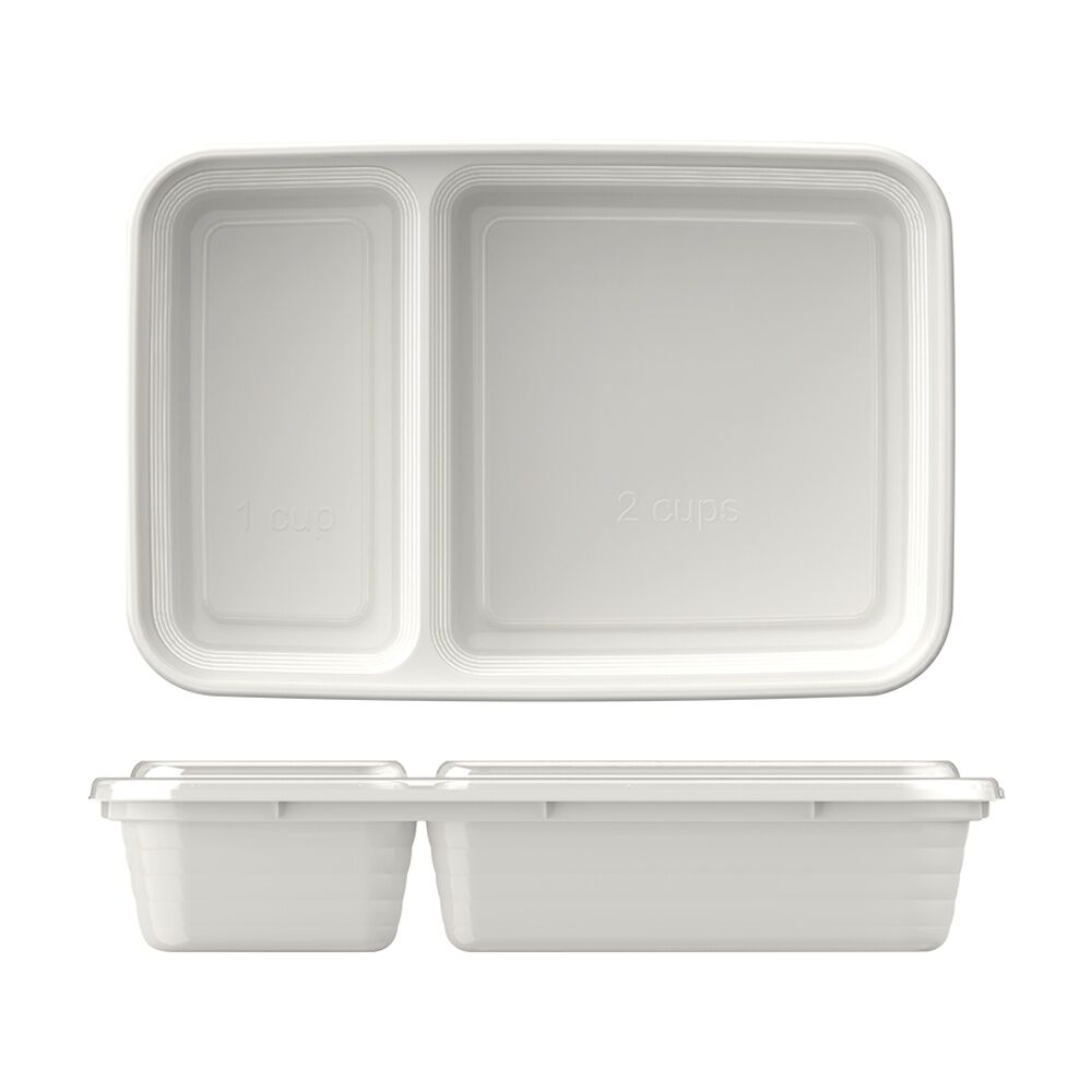 2x 10pc Bentgo Prep 2 Compartment 3 Cup Capacity Container Pack Whisper Grey