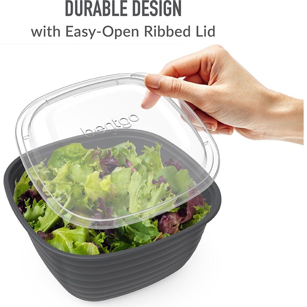 2x 10pc Bentgo Prep 1 Compartment 6.75 Cup Capacity Bowl Pack Graphite