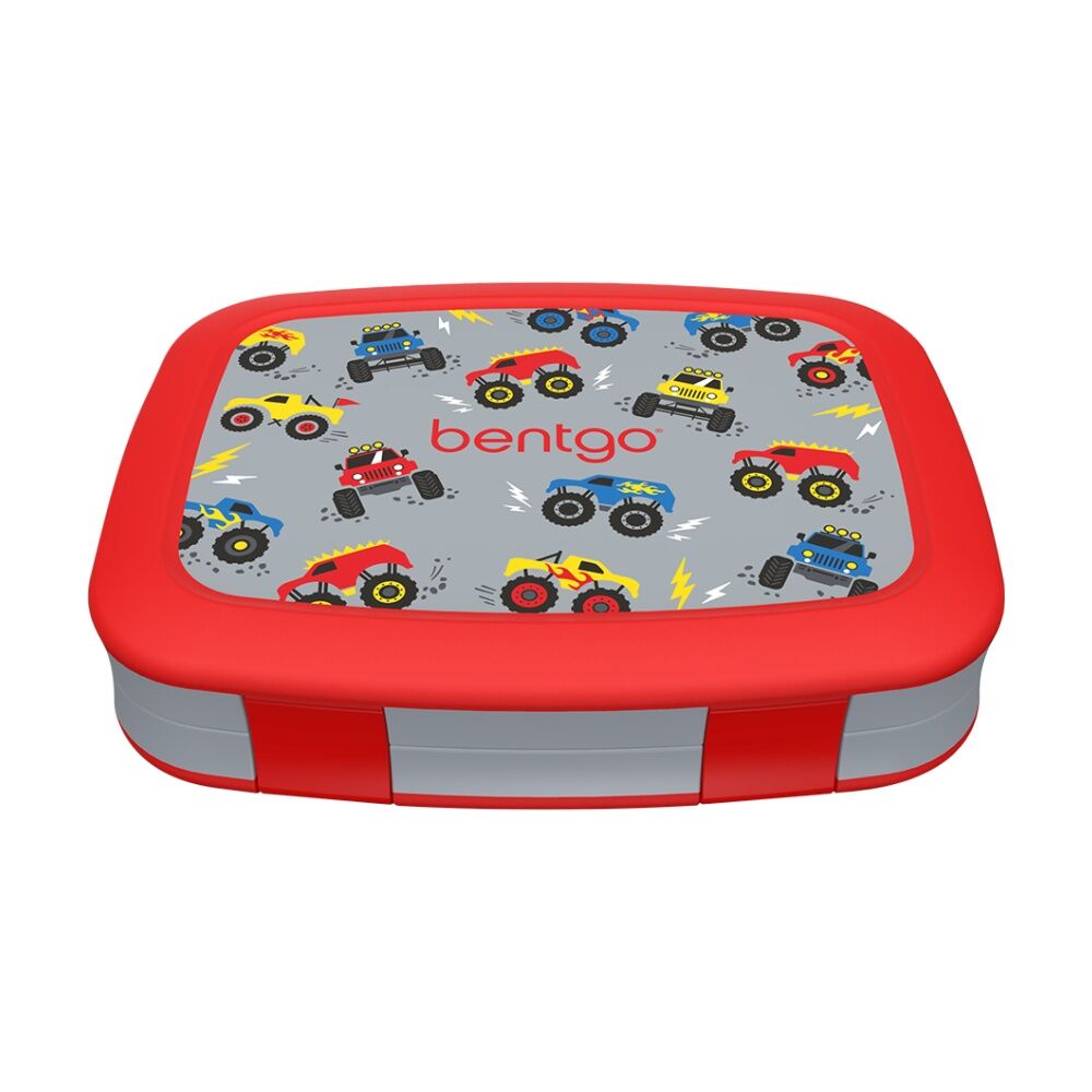 Bentgo Kids Prints Leakproof 5 Compartments Lunch Box Trucks 3y+