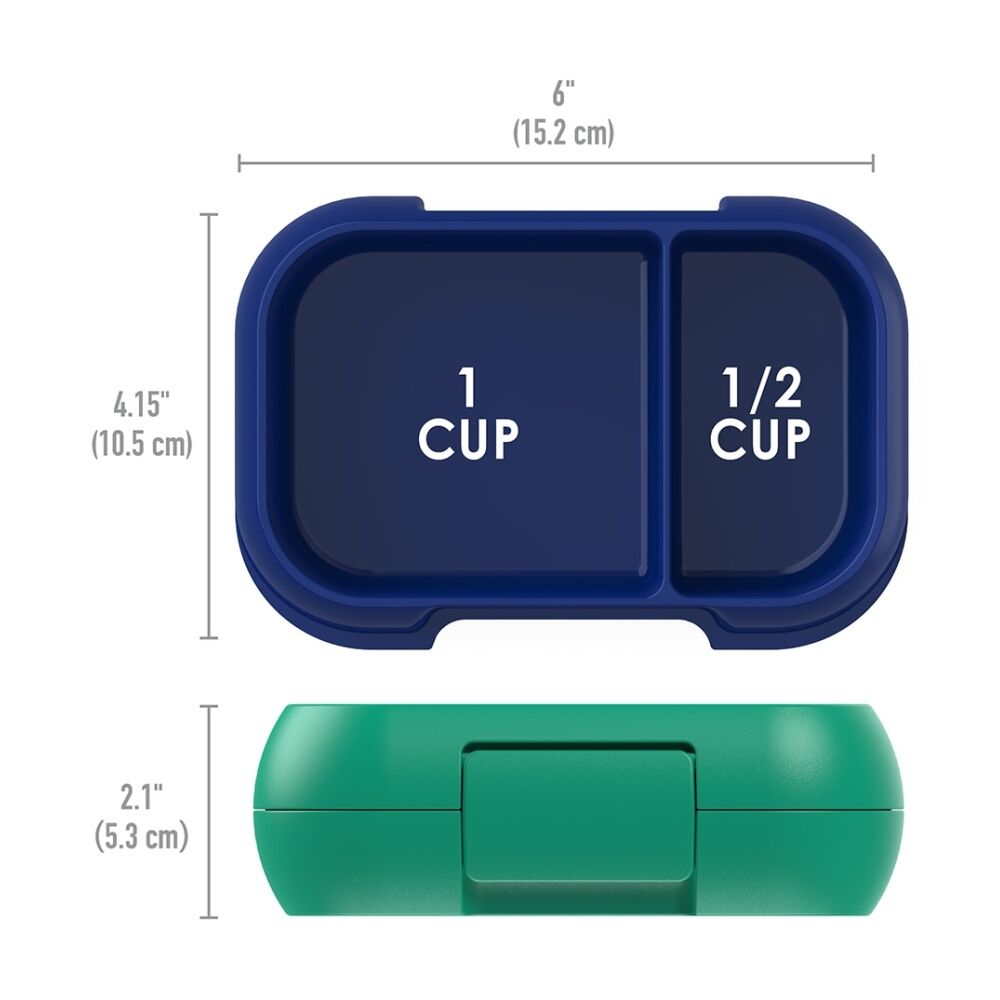 Bentgo Snack Container Leakproof Kid Friendly 1.5 Cup Capacity Green Royal