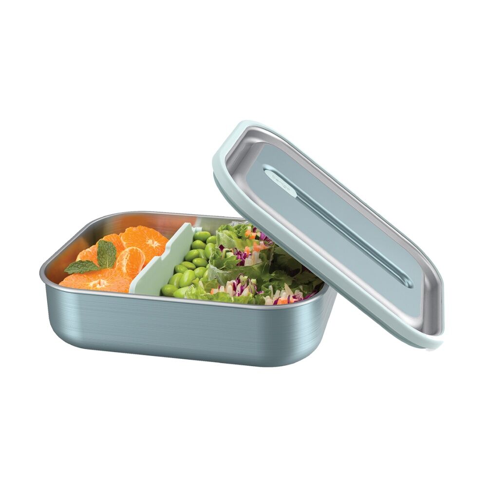 Bentgo Microsteel Lunch Box 5 Cup Airtight Leakproof Container Aqua 1200ml