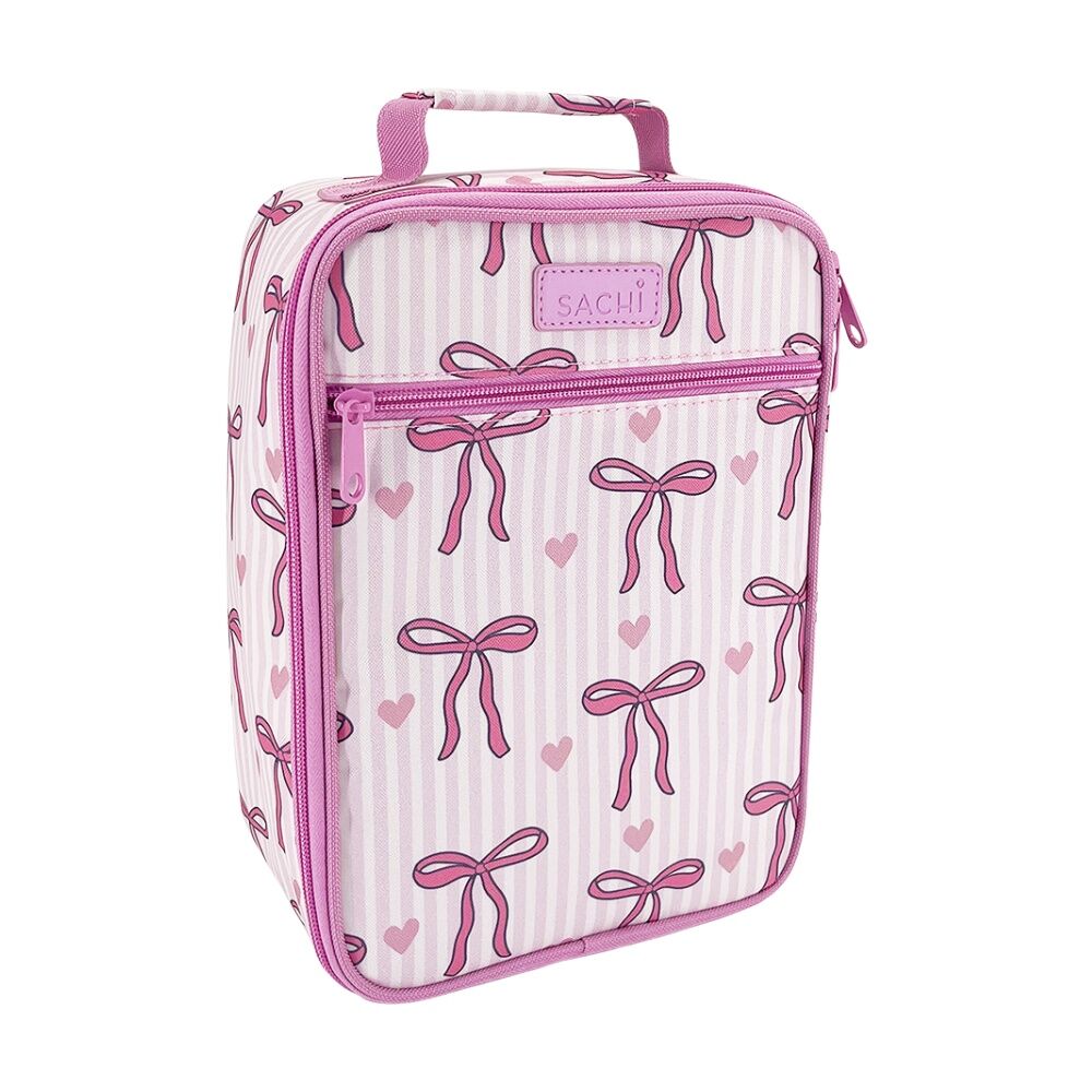 2PK Sachi Junior Insulated School Food Lunch Bag Bows & Hearts 21x11x28cm