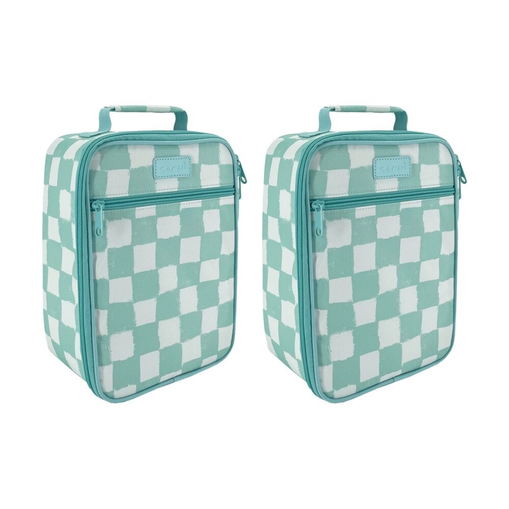 2PK Sachi Junior Insulated School Food Lunch Bag Check It Out 21x11x28cm