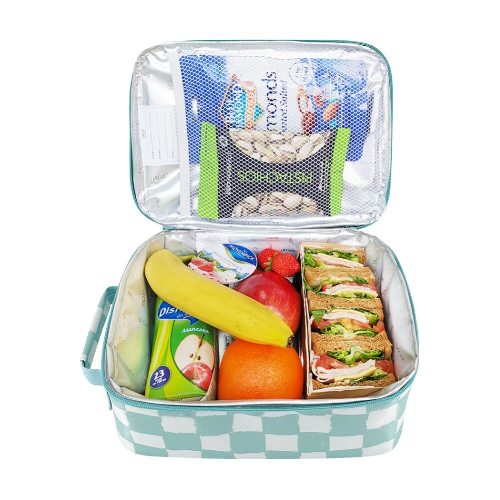 2PK Sachi Junior Insulated School Food Lunch Bag Check It Out 21x11x28cm