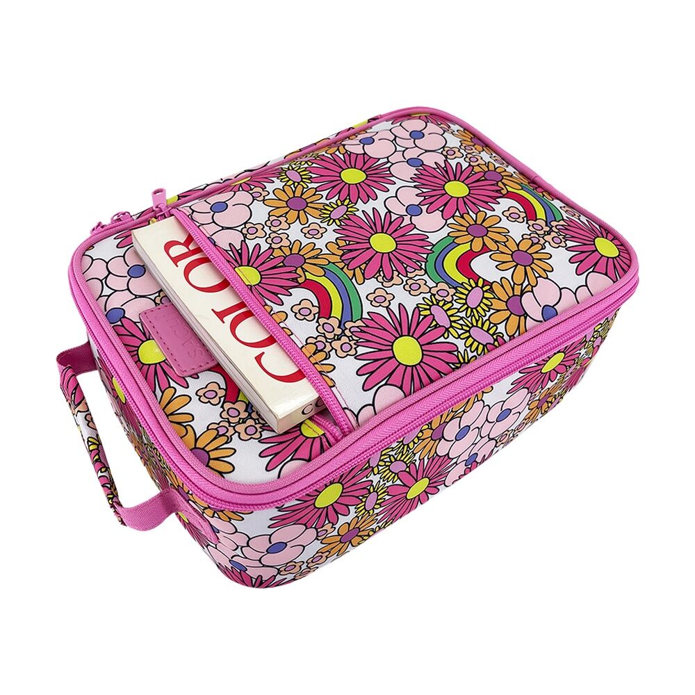 2PK Sachi Junior Insulated School Food Lunch Bag Flower Power 21x11x28cm