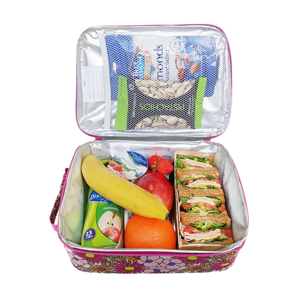 2PK Sachi Junior Insulated School Food Lunch Bag Flower Power 21x11x28cm