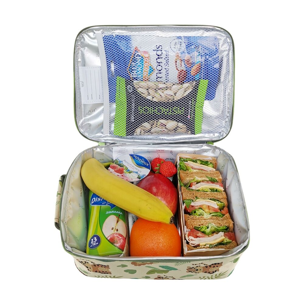 Sachi Junior Insulated School Food Lunch Bag Jungle Buddies 21x11x28cm
