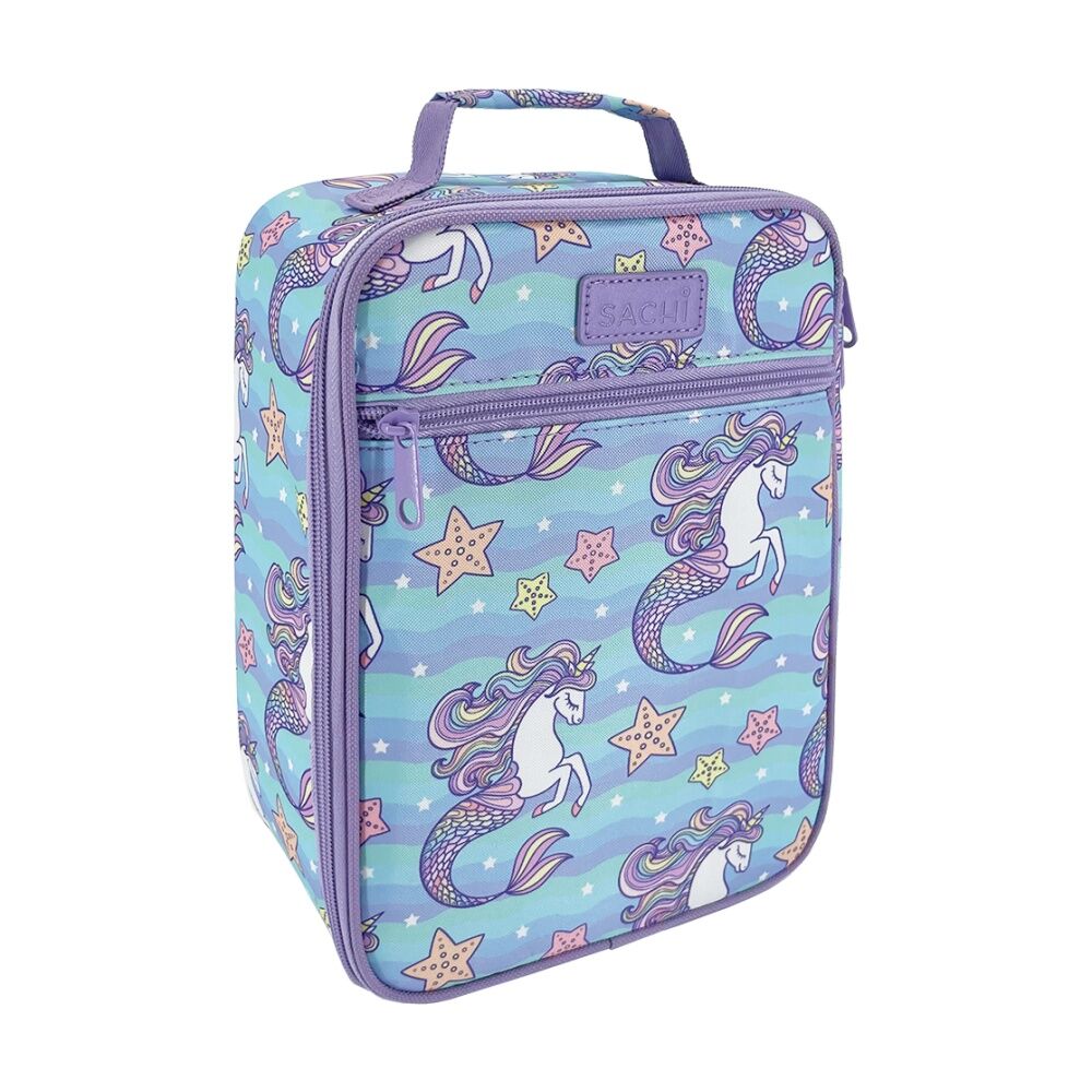2PK Sachi Junior Insulated School Food Lunch Bag Mermaid Unicorn 21x11x28cm