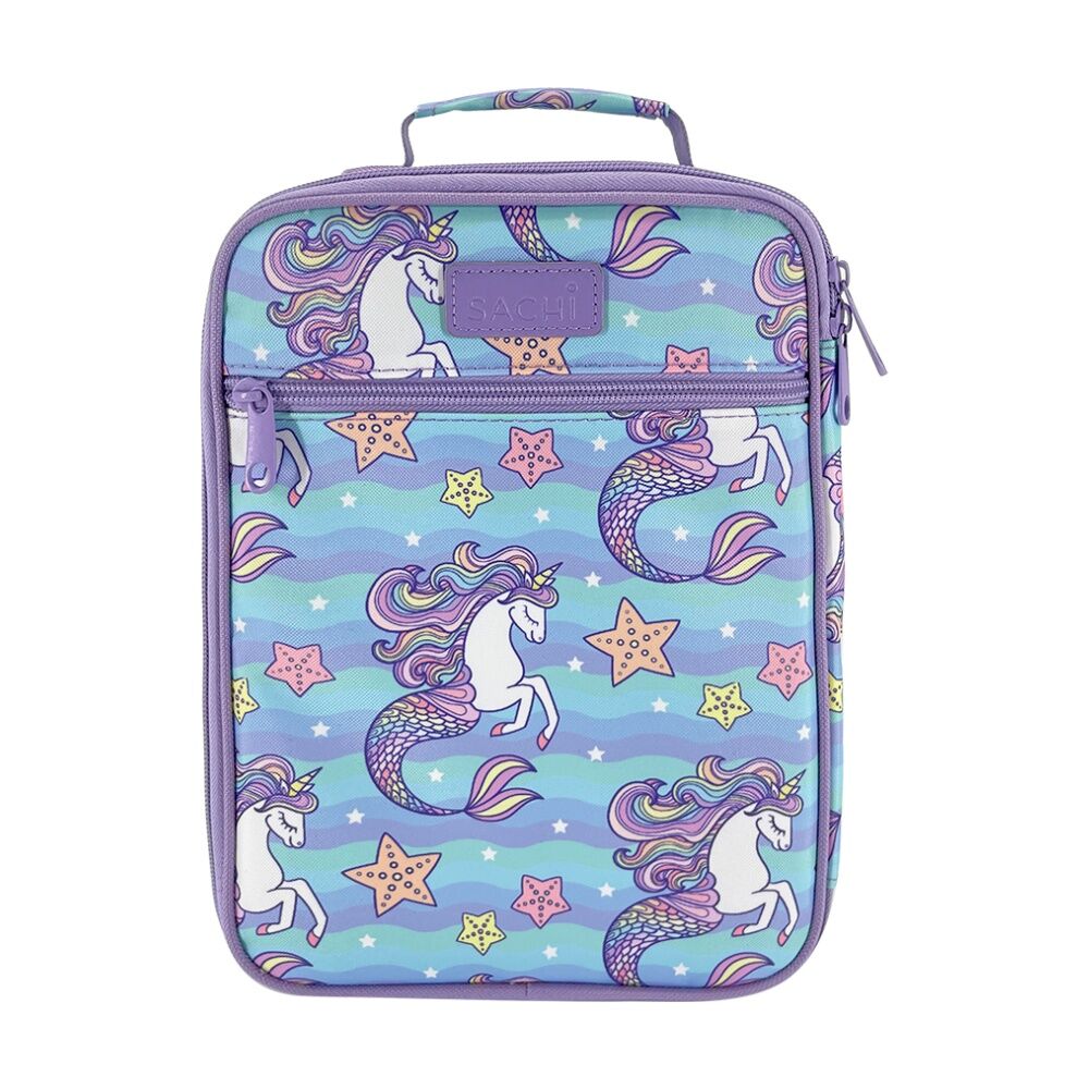 2PK Sachi Junior Insulated School Food Lunch Bag Mermaid Unicorn 21x11x28cm