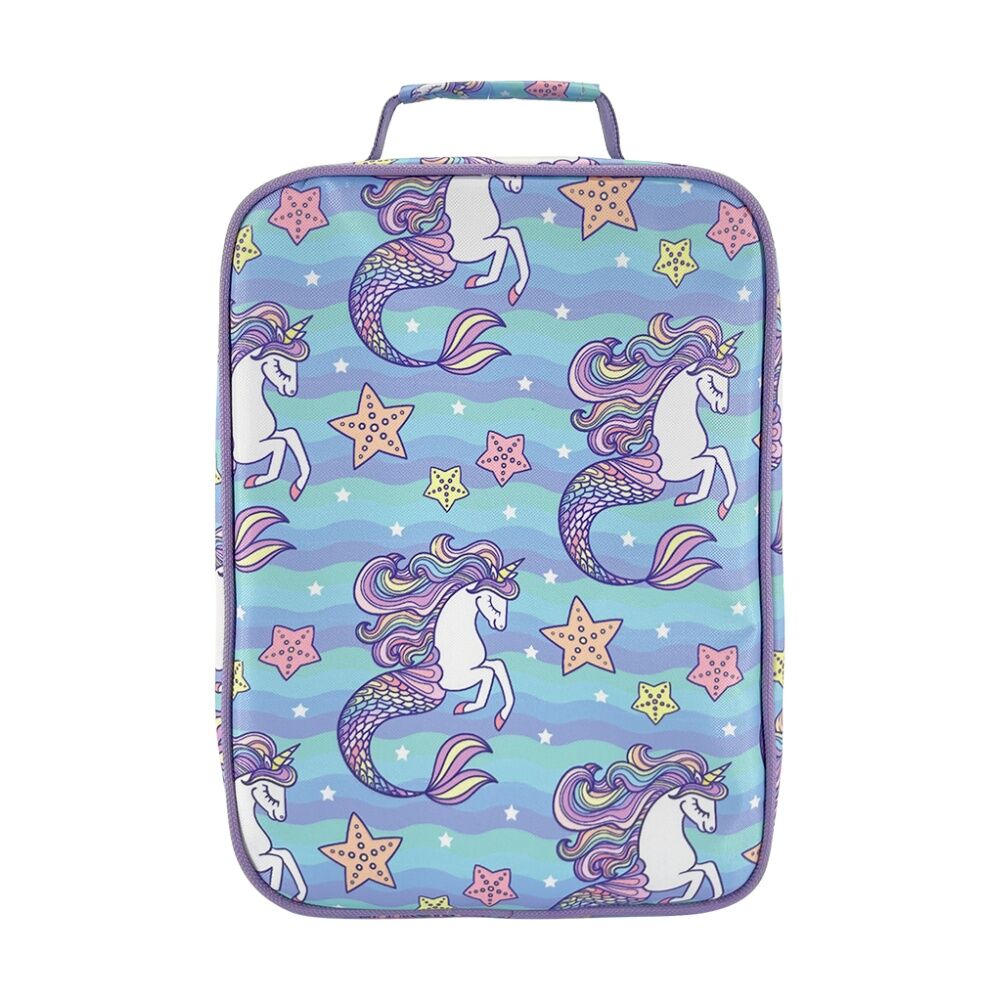 2PK Sachi Junior Insulated School Food Lunch Bag Mermaid Unicorn 21x11x28cm