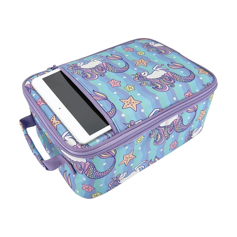 Sachi Junior Insulated School Food Lunch Bag Mermaid Unicorn 21x11x28cm