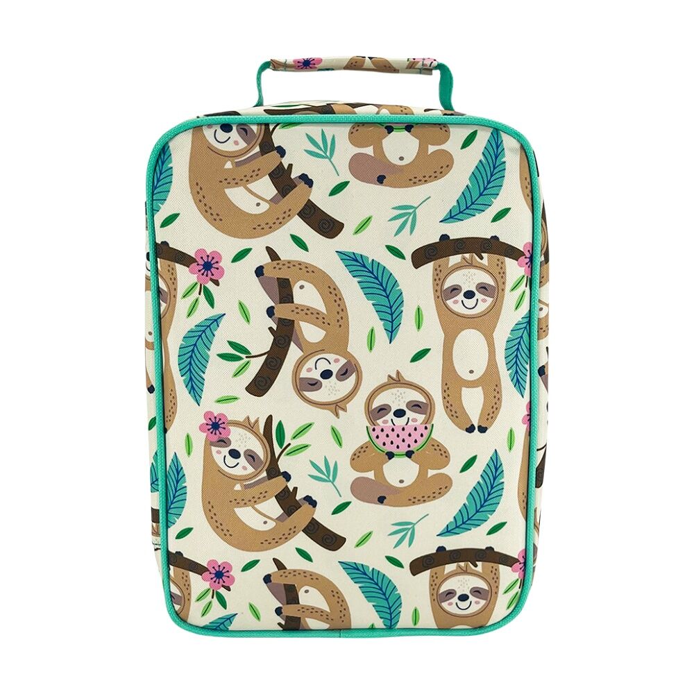 2PK Sachi Junior Insulated School Food Lunch Bag Sleepy Sloths 21x11x28cm
