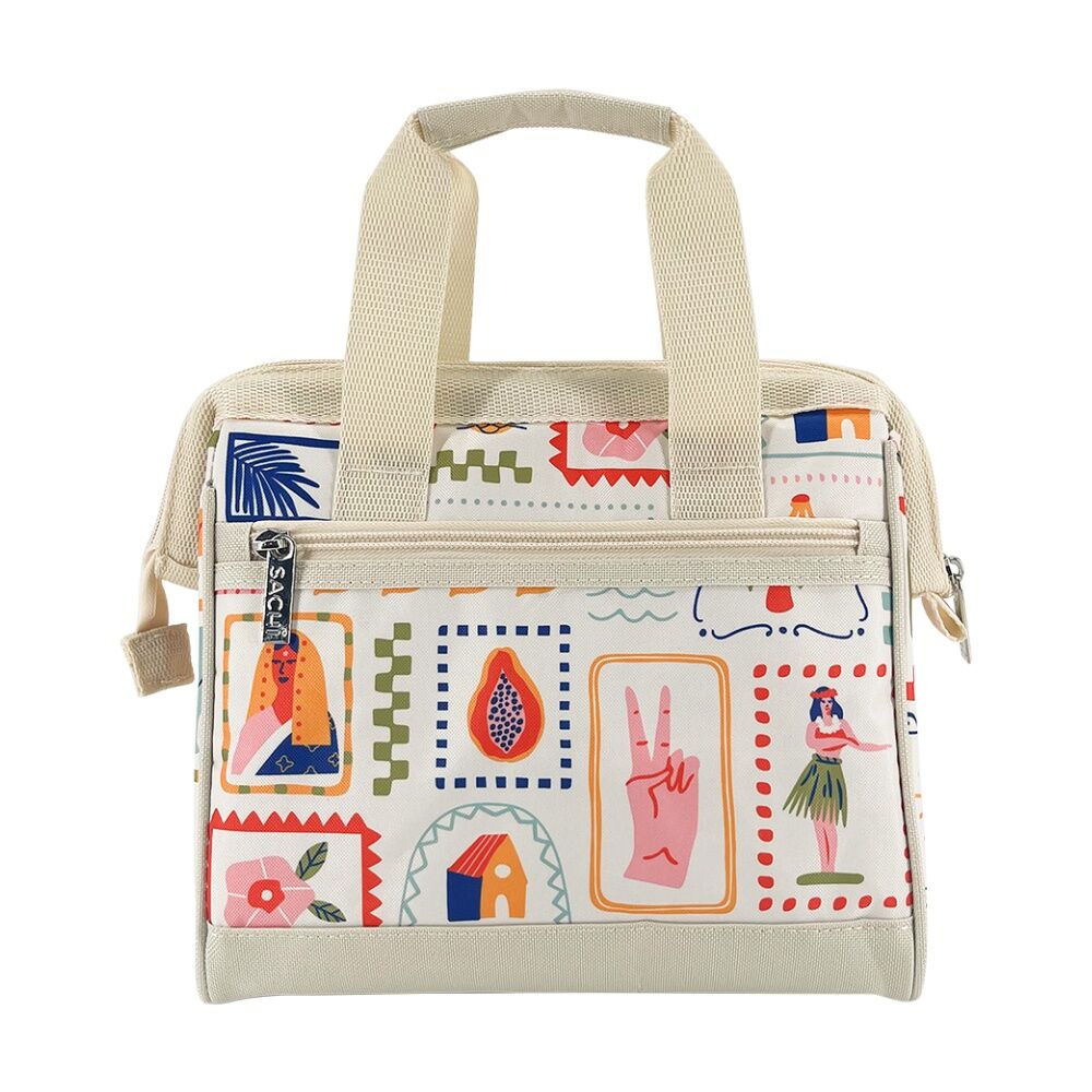 2PK Sachi Insulated Style 34 School Food Lunch Bag Summer Escape 24x17x22cm