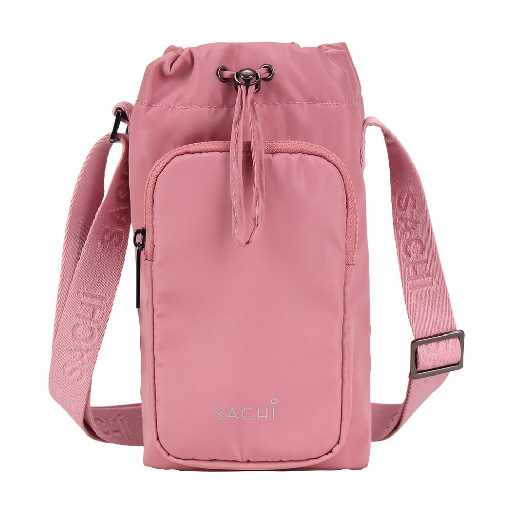 Sachi Crossbody Lite Insulated Bottle Bag With Adjustable Strap Blush
