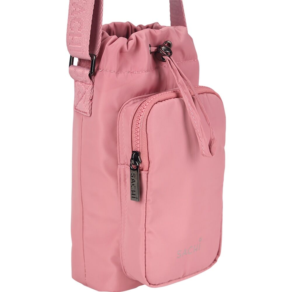 Sachi Crossbody Lite Insulated Bottle Bag With Adjustable Strap Blush