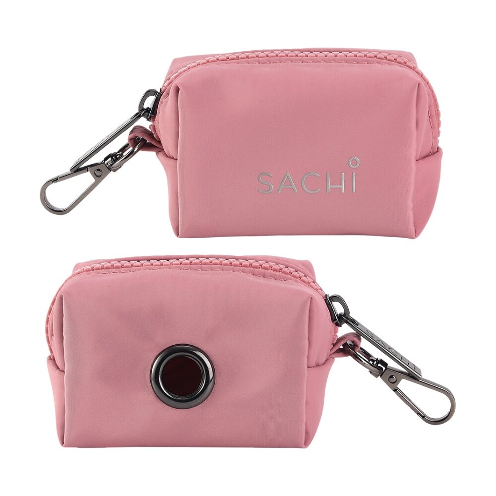 2PK Sachi PupPack Portable Waste Bag Holder Zip Closure Accessory Blush