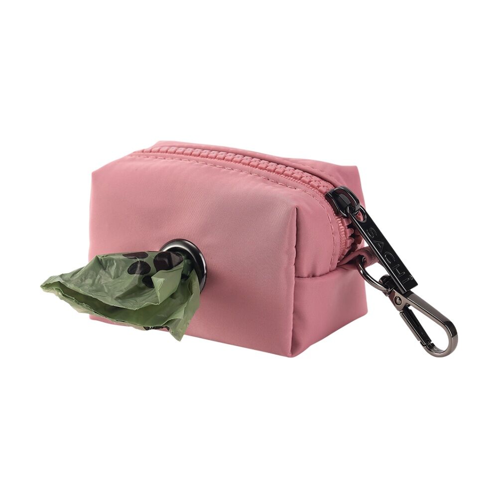2PK Sachi PupPack Portable Waste Bag Holder Zip Closure Accessory Blush