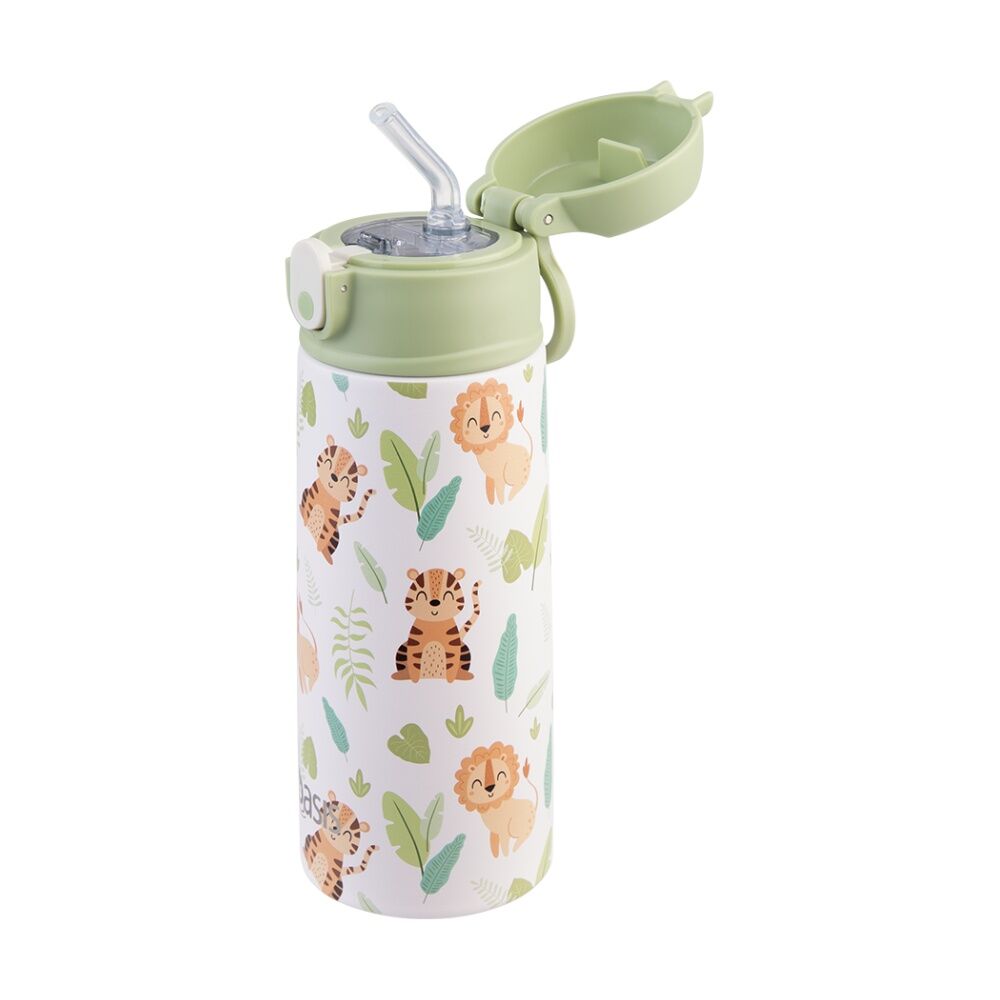 Oasis Kids Drink Bottle Insulated Stainless Steel Jungle Buddies 550ml