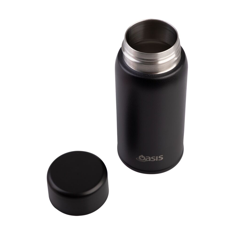 2PK Oasis Stainless Steel Double Wall Insulated Drink Bottle Black 150ml