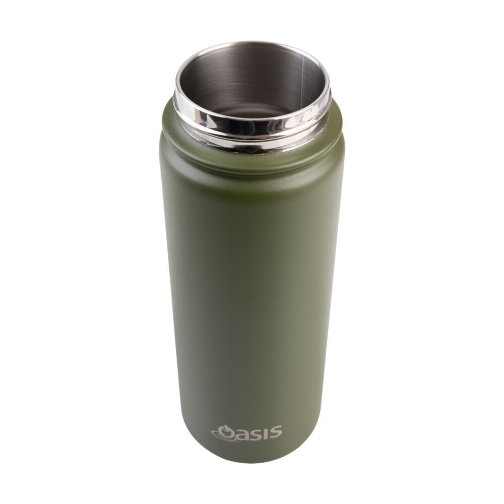 2PK Oasis Stainless Steel Double Wall Insulated Sports Bottle Forest Green 550ml