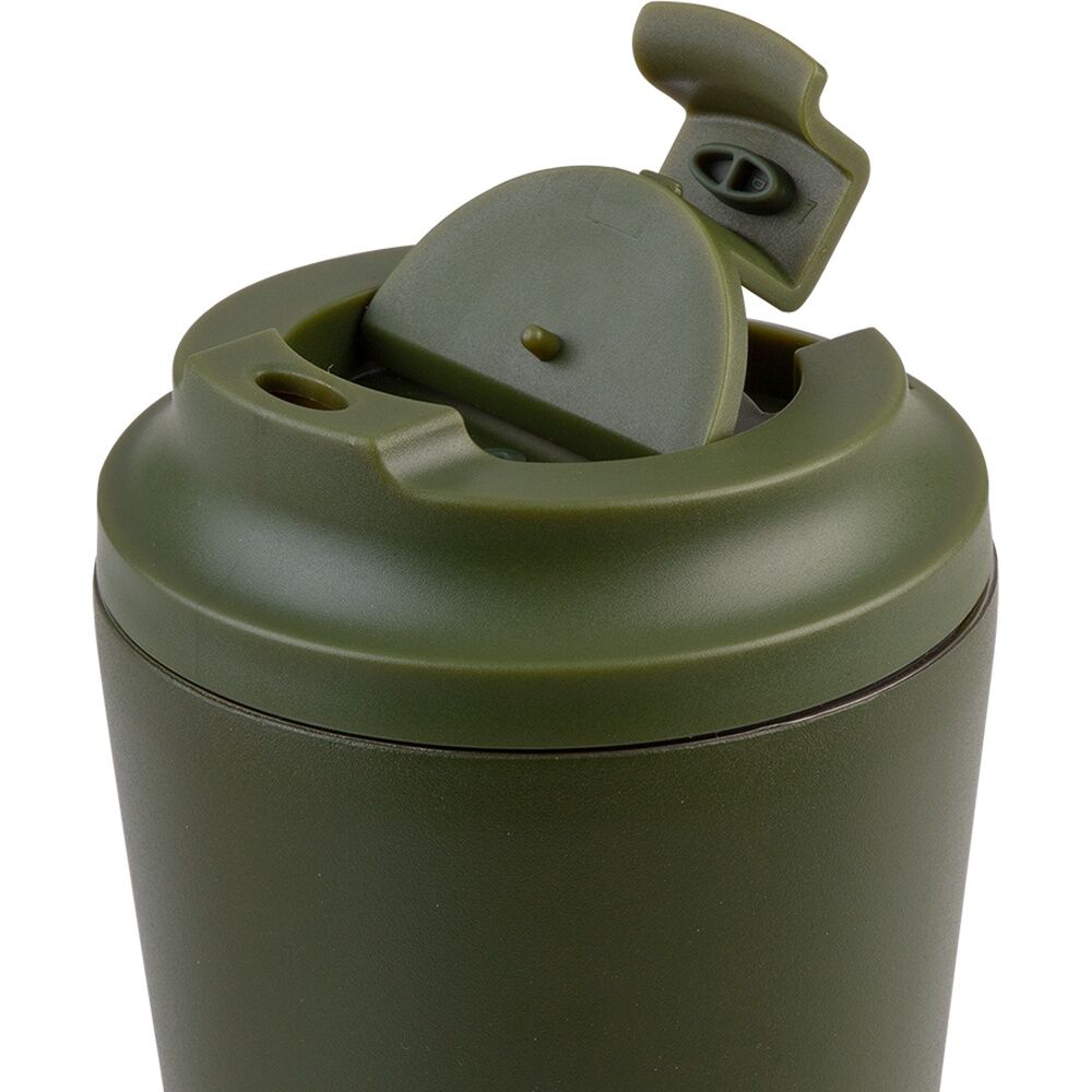 Oasis Ceramic Stainless Steel Coffee Cup D/Wall Insulated Forest Green 360ml