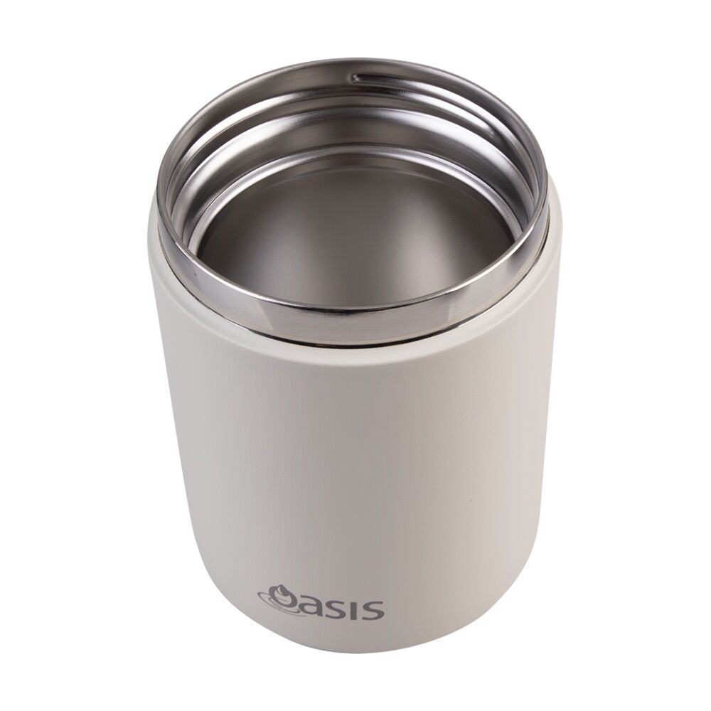 2PK Oasis Stainless Steel D/Wall Insulated Food Flask W/ Handle Alabaster 480ml