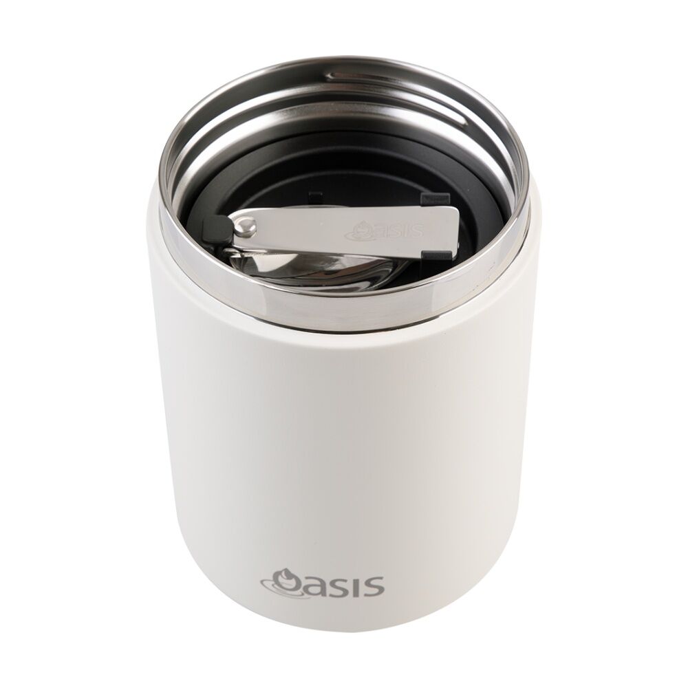 2PK Oasis Stainless Steel D/Wall Insulated Food Flask W/ Handle Alabaster 480ml