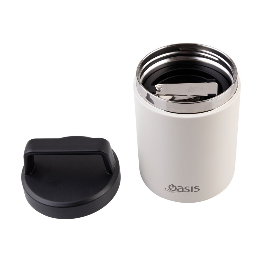 2PK Oasis Stainless Steel D/Wall Insulated Food Flask W/ Handle Alabaster 480ml