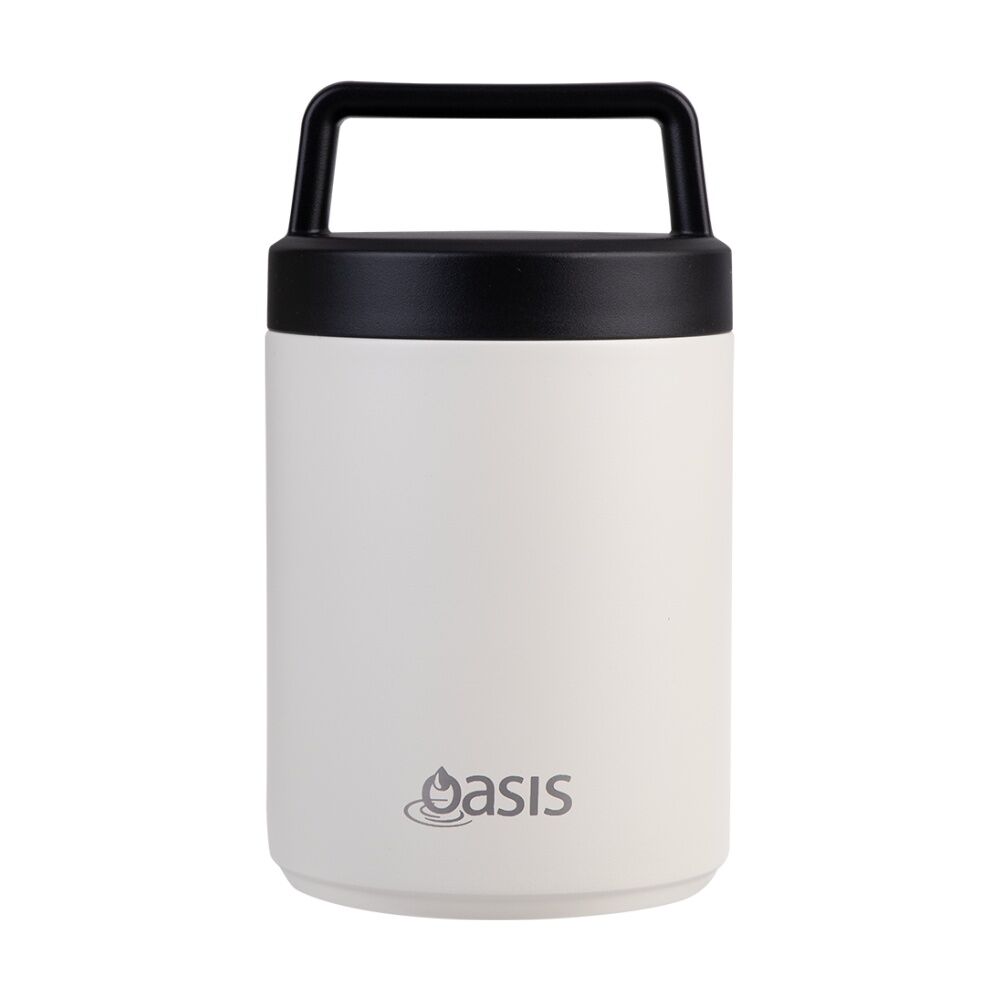 2PK Oasis Stainless Steel D/Wall Insulated Food Flask W/ Handle Alabaster 480ml